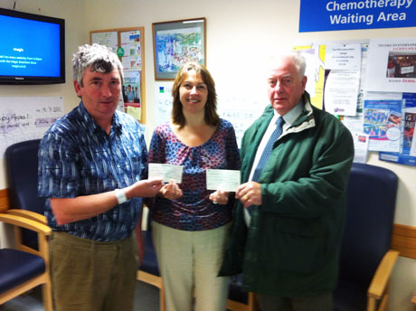 2012 Chemotherapy Appeal cheque from Kingsley League and North Devon Gazette League